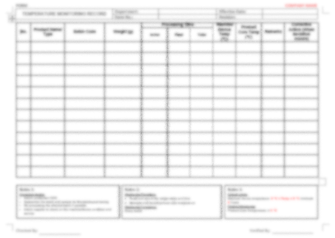 P04 F01 - (FORM) TEMPERATURE MONITORING